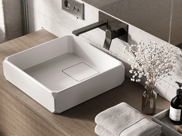 KEPLERO 1 -2 - Countertop square washbasin by MOMA Design - view 2